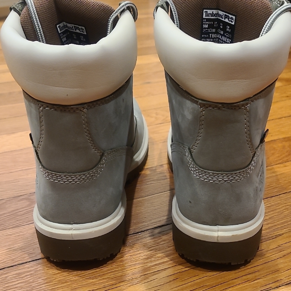 Timberland PRO Womens Sage Green and Cream Boots. - Picture 4 of 13